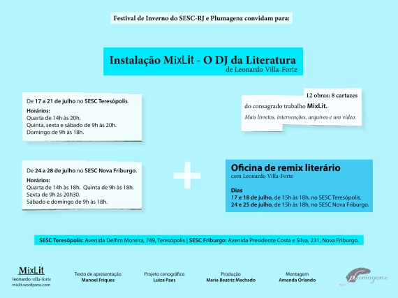 Convite - Instalacao MixLit :Oficina de remix literario - Leonardo Villa-Forte 2